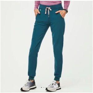 FIGS High Waisted Zamora Jogger Scrub Pant LIMITED EDITION Caribbean Blue